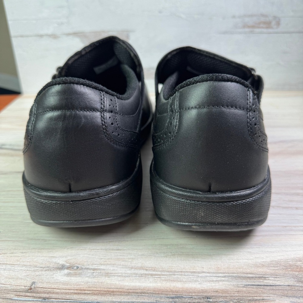 Orthofeet Lincoln Center Mens Loafers Black Leather Hook Loop Size 12 X-Wide 585 - Picture 5 of 9
